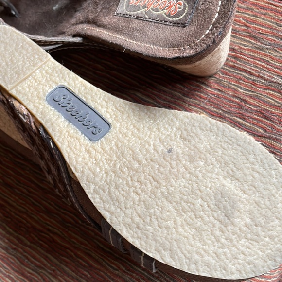 Skechers Women’s Brown Slide On Heeled Sandals. Good Condition. Size 8. - Picture 10 of 13